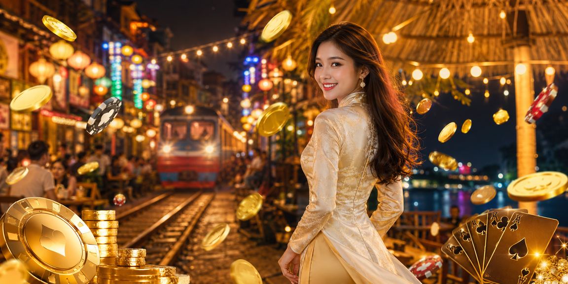 Người dùng Hà Nội trong trang phục áo dài truy cập casino trực tuyến trên điện thoại