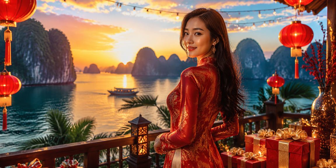 Khung cảnh Ninh Bình thanh bình bên cạnh màn hình đặt cược casino trực tuyến